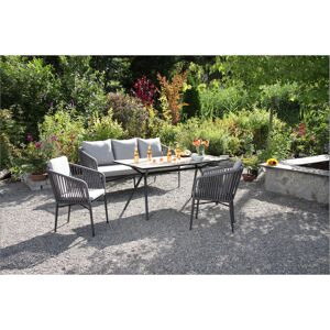 Gartenmöbel-Set 'Manhattan' anthrazit/silbergrau 4-teilig