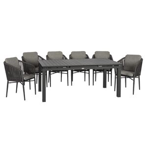 Gartenmöbel-Set 'Manhattan' anthrazit/silbergrau 7-teilig