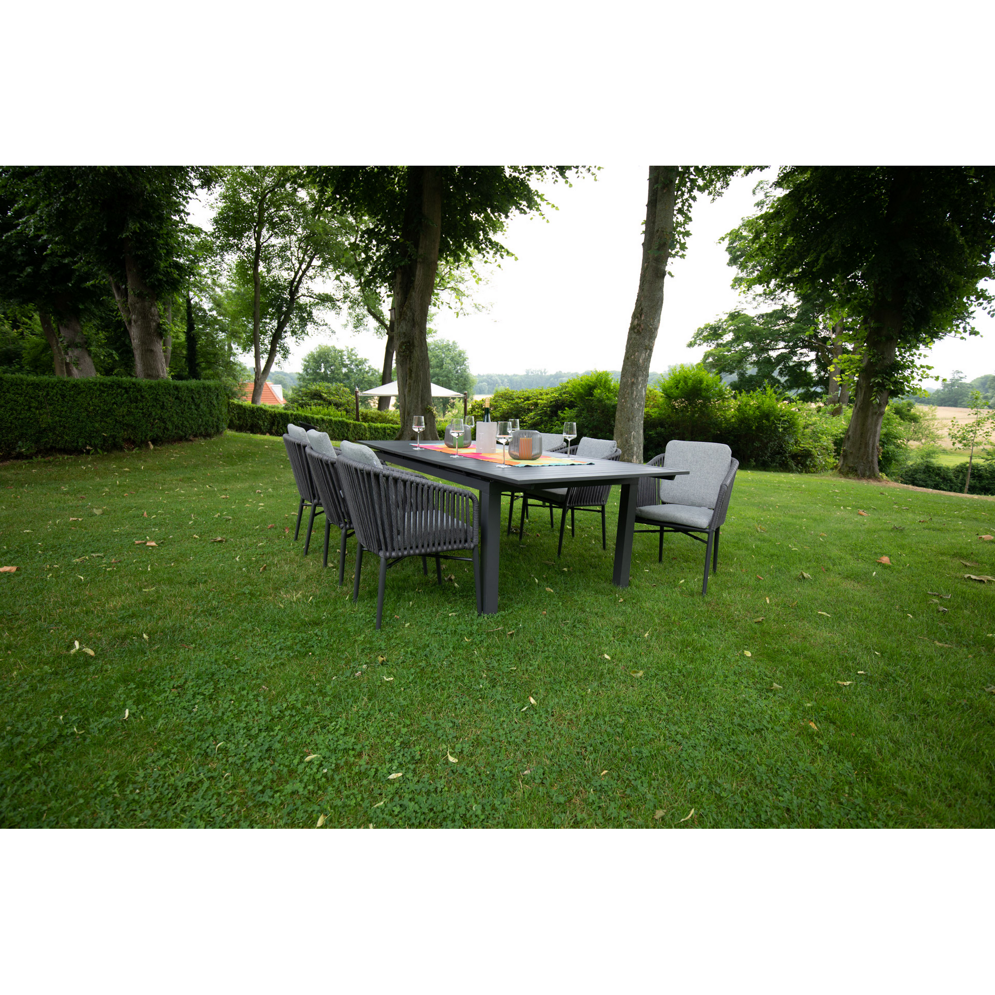 Gartenmöbel-Set 'Manhattan' anthrazit/silbergrau 7-teilig