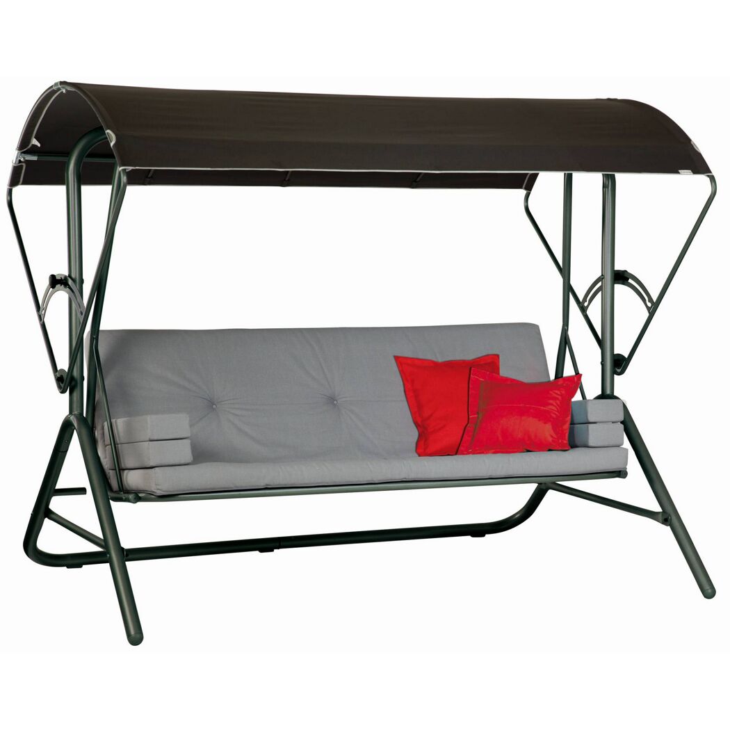 Hollywoodschaukel 'Star' 3-Sitzer grau 220 x 177 x 145 cm