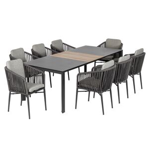 Gartenmöbel-Set 'Manhattan' anthrazit/silbergrau 7-teilig