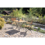 Gartenmöbel-Set 'Lindau' schwarz/teakfarben 3-teilig