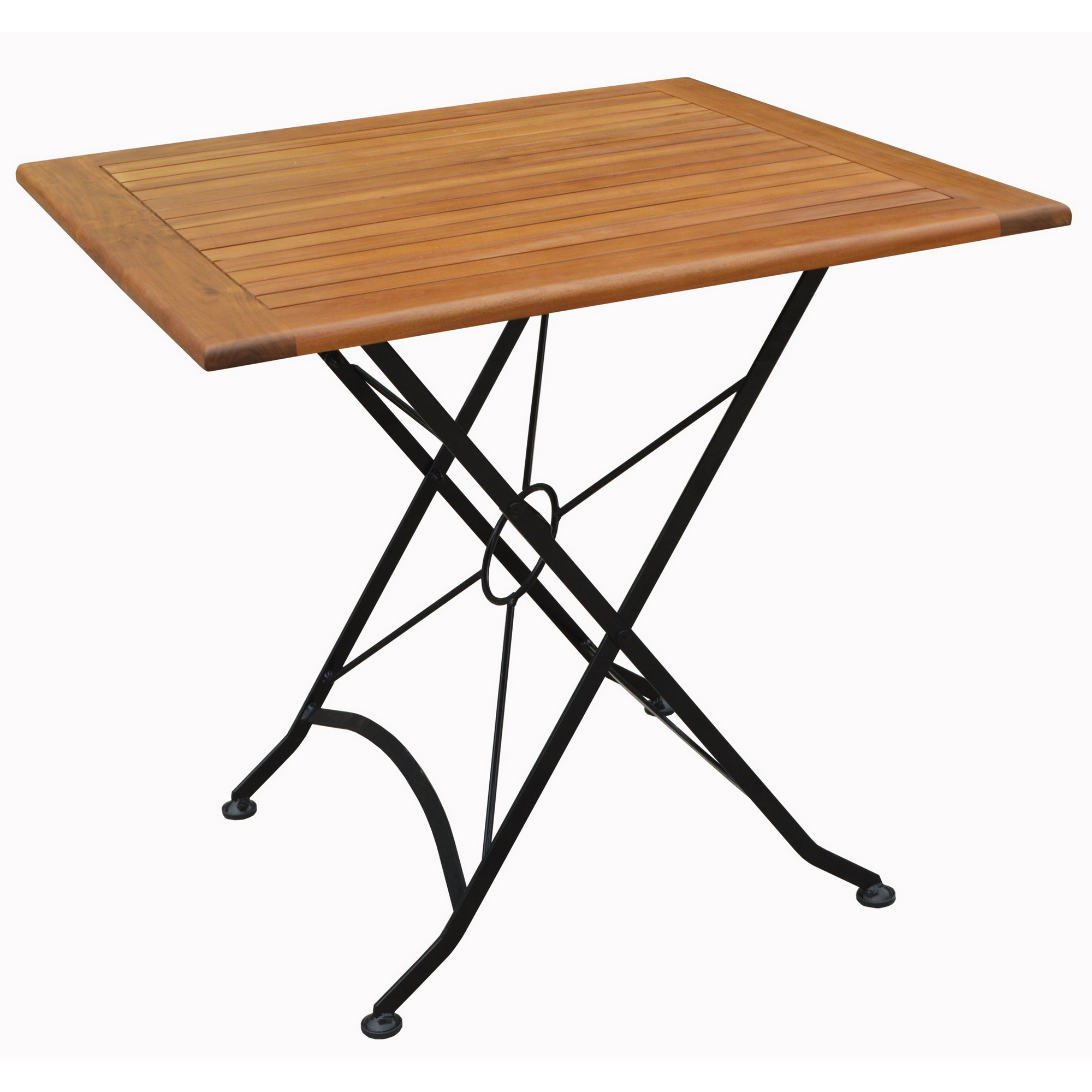 Gartenmöbel-Set 'Lindau' schwarz/teakfarben 3-teilig