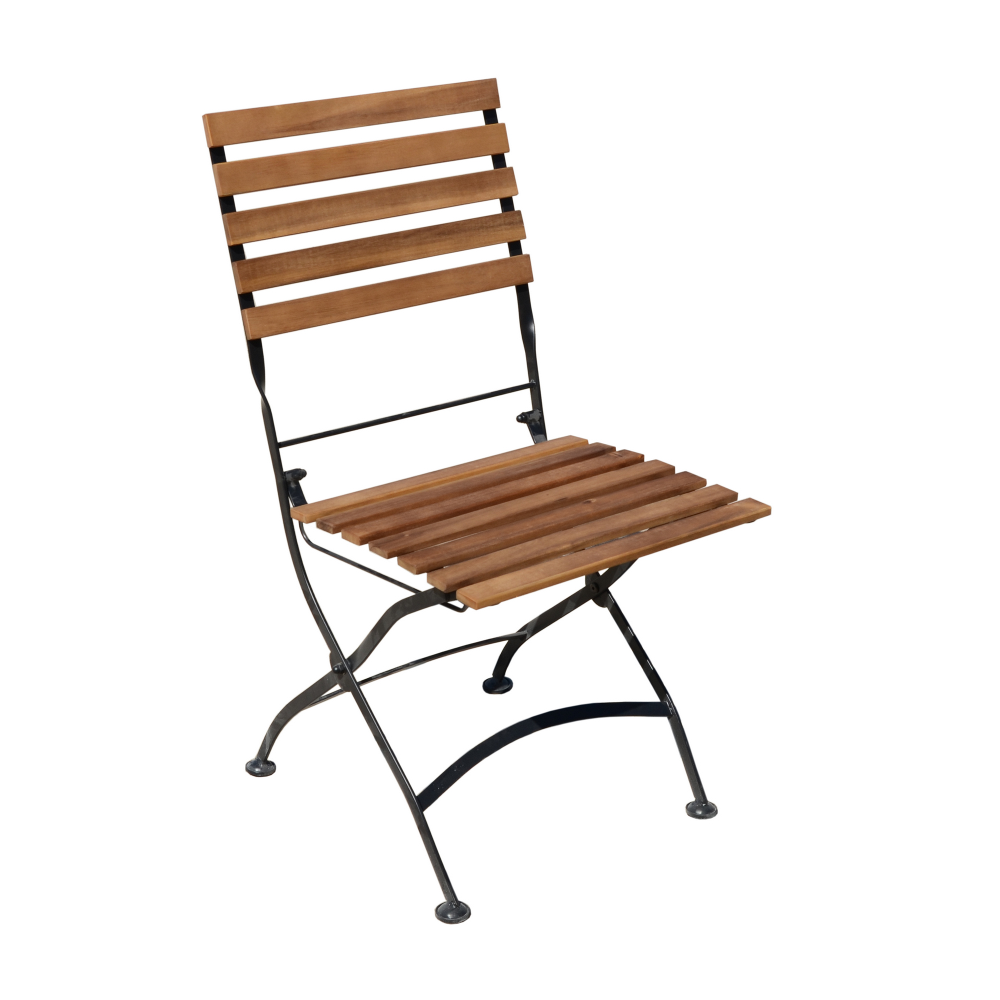 Gartenmöbel-Set 'Lindau' schwarz/teakfarben 3-teilig