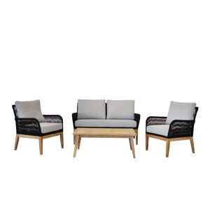 Lounge-Set 'Mykonos' anthrazit 4-teilig