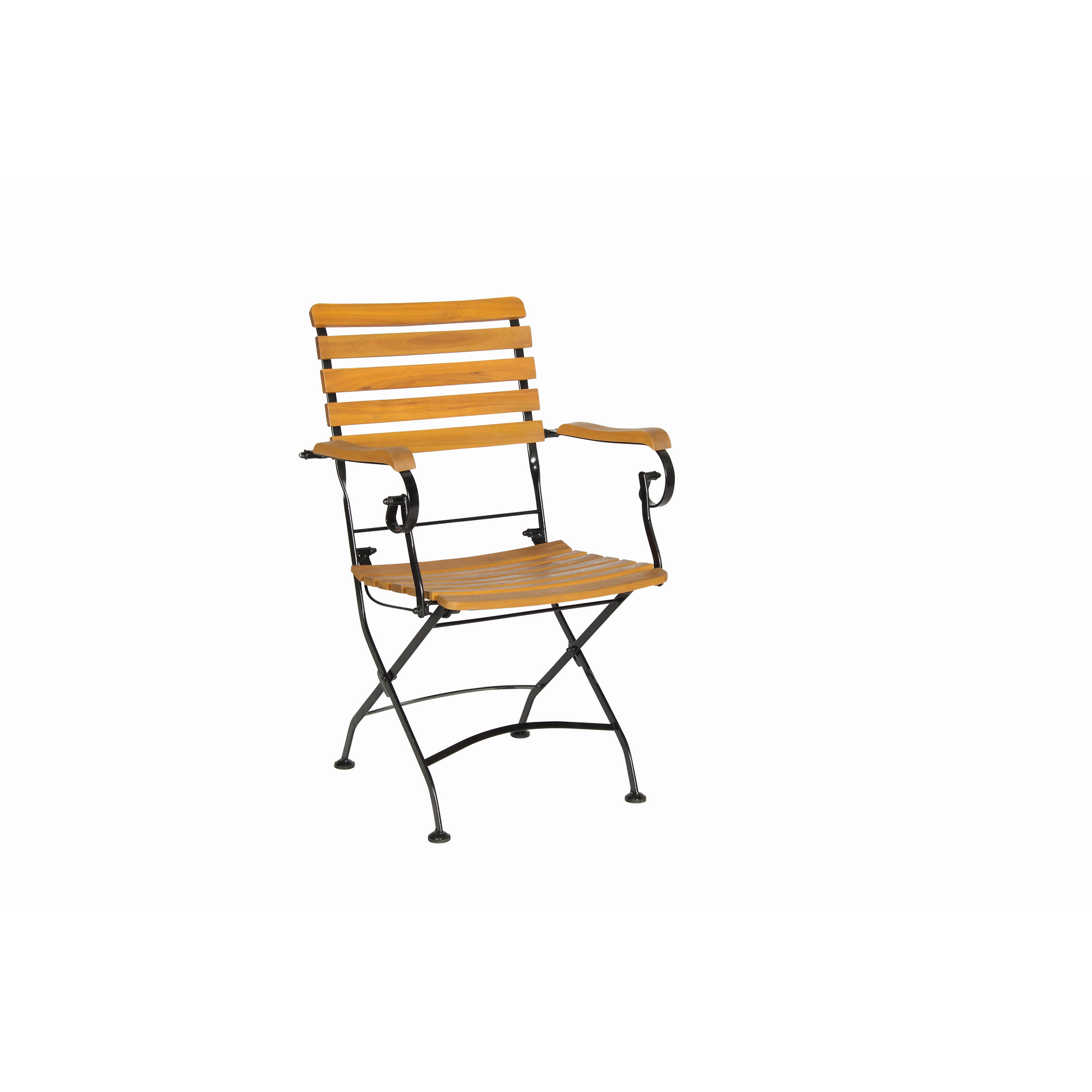 Gartenmöbel-Set 'Lindau' teakfarben/schwarz 80 x 75 x 120 cm