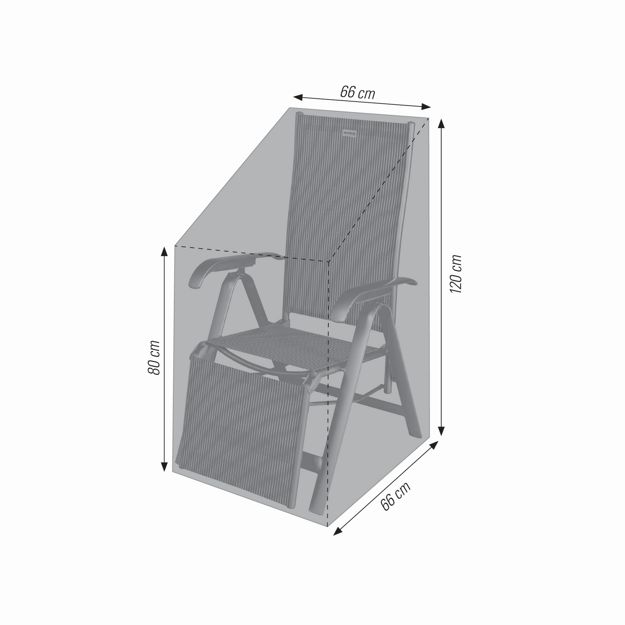Abdeckung für Sonnenliege bis 80 x 66 x 120 cm