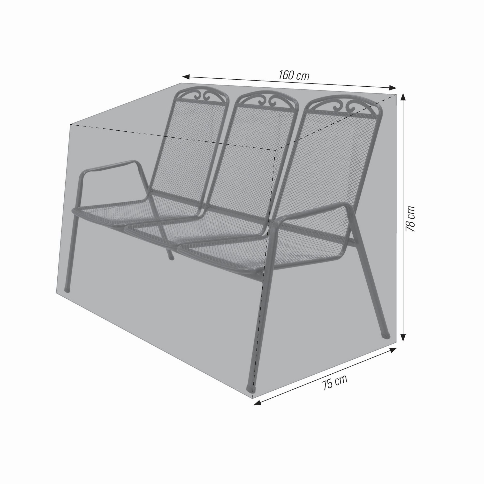 Schutzhülle für 3er-Gartenbänke