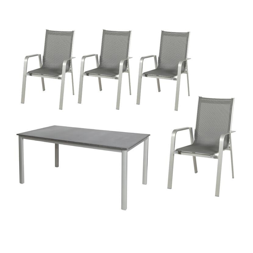 Gartenmöbelset 'Urban' für 4 Personen Aluminium