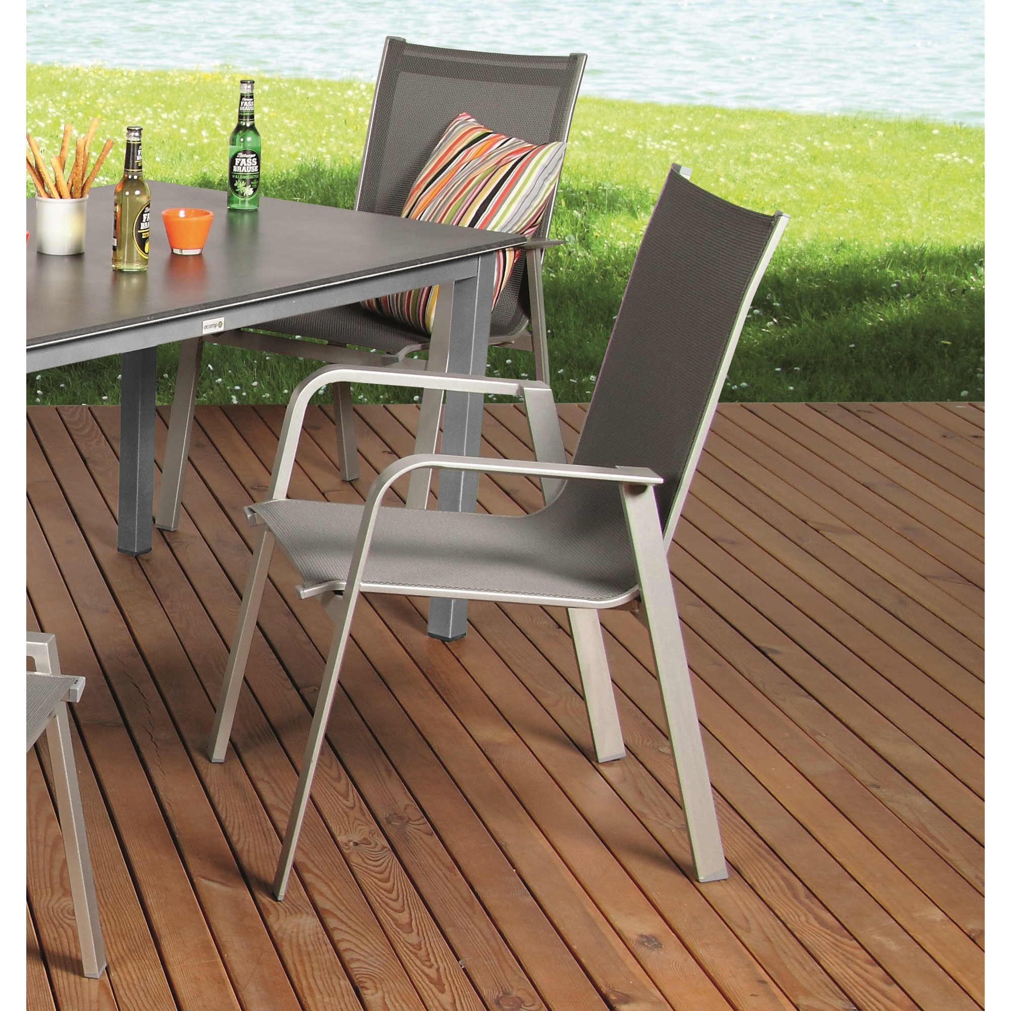 Gartenmöbel-Set 'Urban' schieferfarben 5-teilig