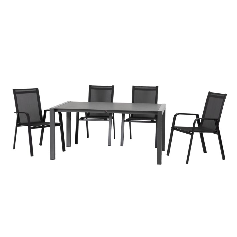 Gartenmöbelset 'Urban' für 4 Personen Aluminium