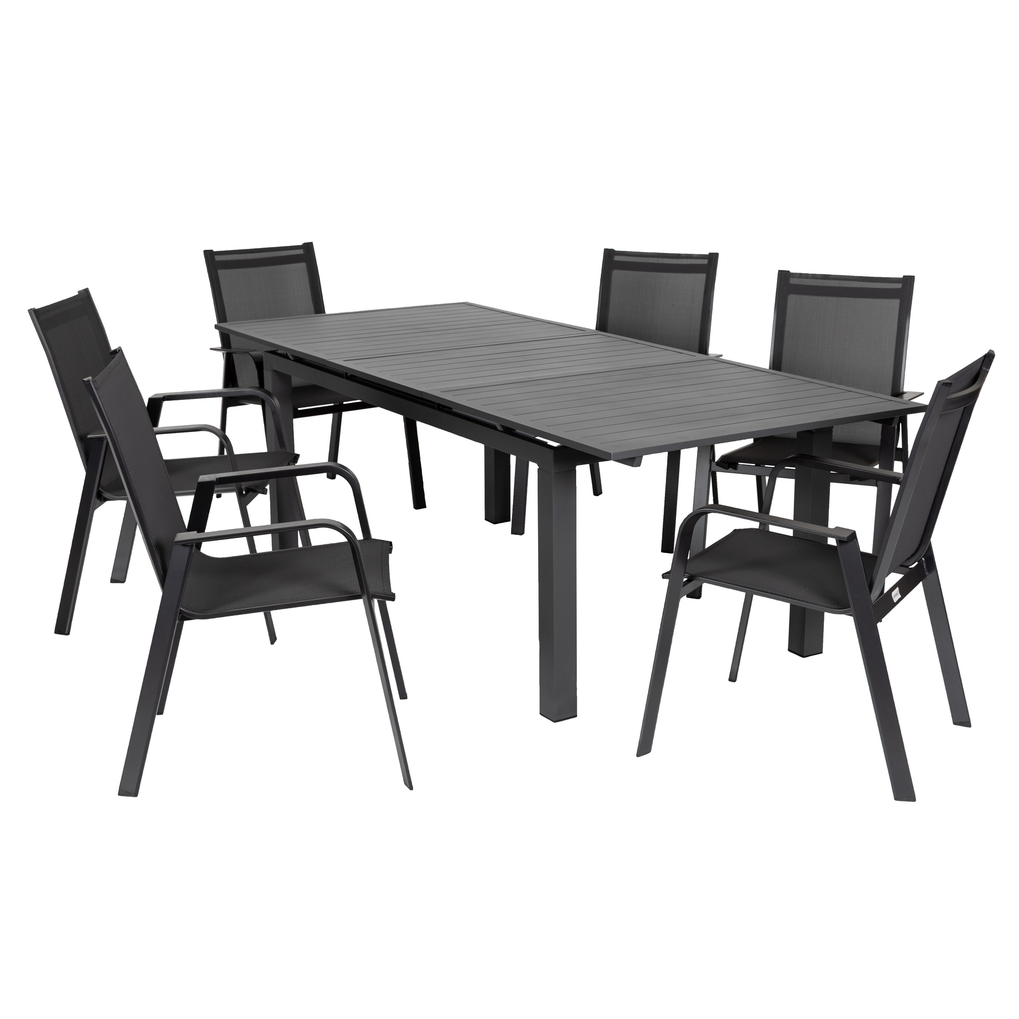 Gartenmöbel-Set anthrazit 7-teilig