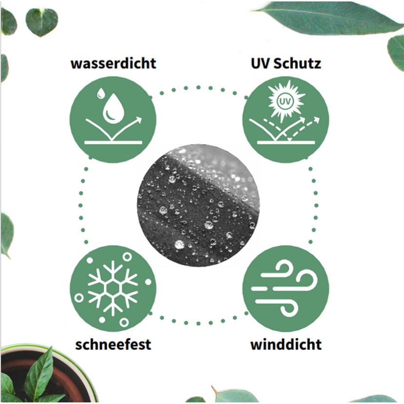 Abdeckung für Loungemöbelset wasserabweisend & frostsicher 250 x 70 x 250 cm