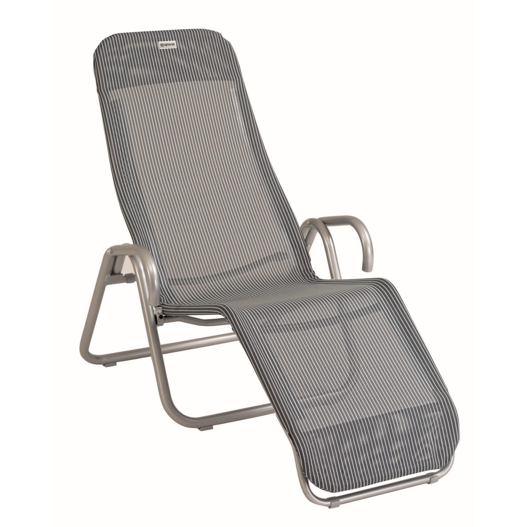 Sonnenliegen-Bezug 'Calypso' wasserabweisend grau 54 x 190 x 3 cm