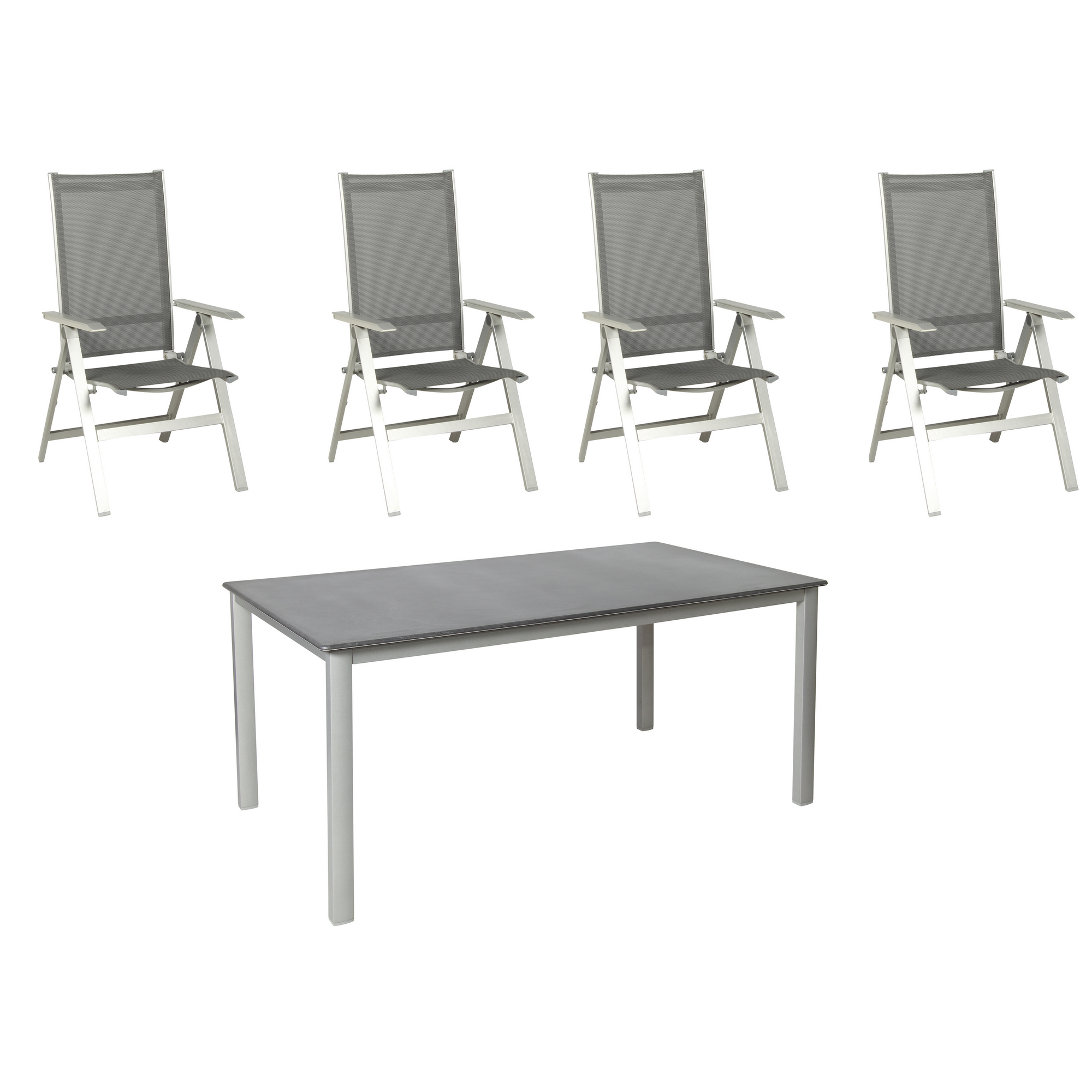 Gartenmöbel-Set 'Urban' anthrazit/schwarz 5-teilig