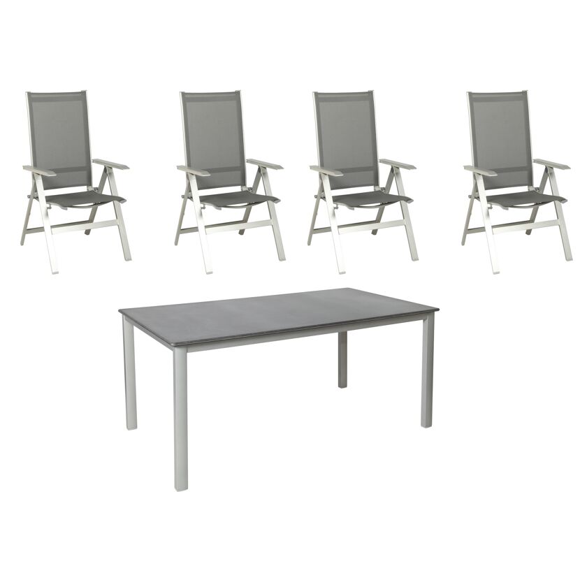 Gartenmöbelset 'Urban' für 4 Personen Aluminium