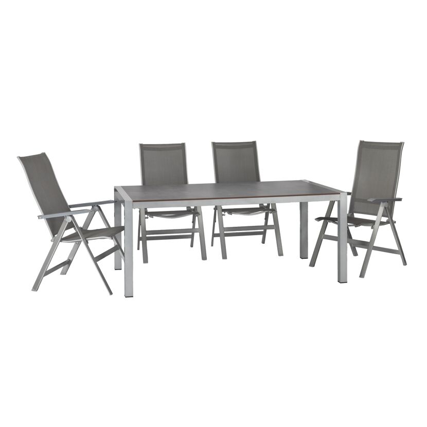 Gartenmöbelset 'Urban' für 4 Personen Aluminium