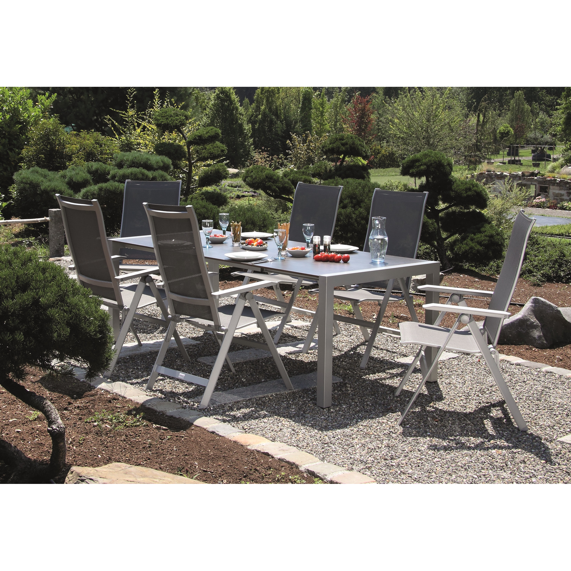 Gartenmöbel-Set 'Urban' anthrazit 7-teilig
