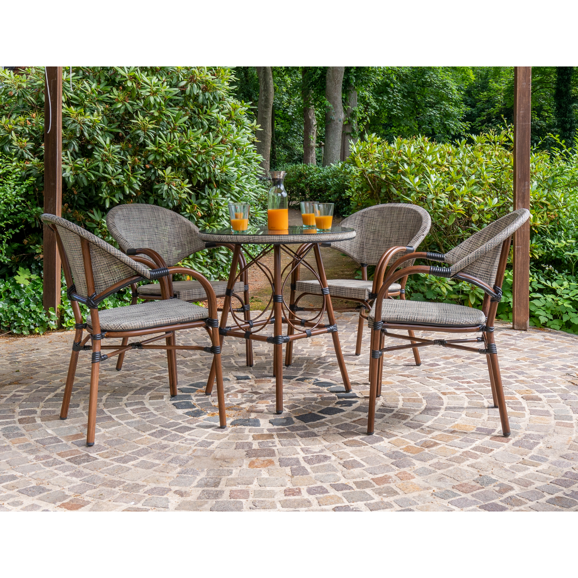 Gartenmöbel-Set 'Maui' bambusfarben 5-teilig