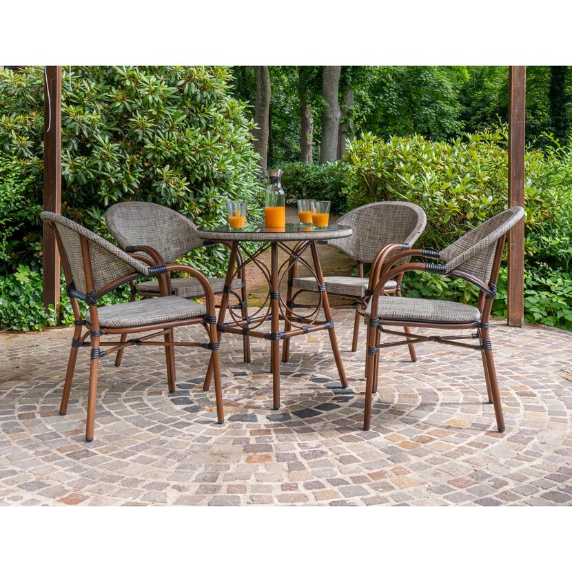 Gartenmöbelset 'Maui' für 4 Personen Aluminium