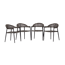 Gartensessel 'Brooklyn' anthrazit 4-teilig
