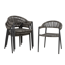 Gartensessel 'Brooklyn' anthrazit 4-teilig