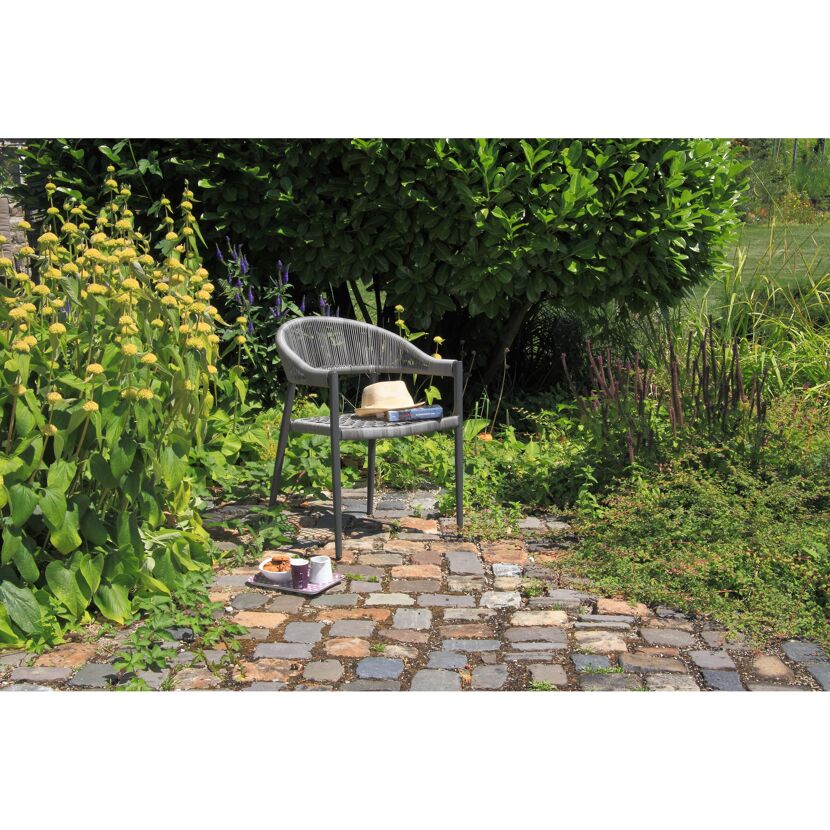 Gartensesselset 'Brooklyn' Aluminium anthrazit 4 Stück