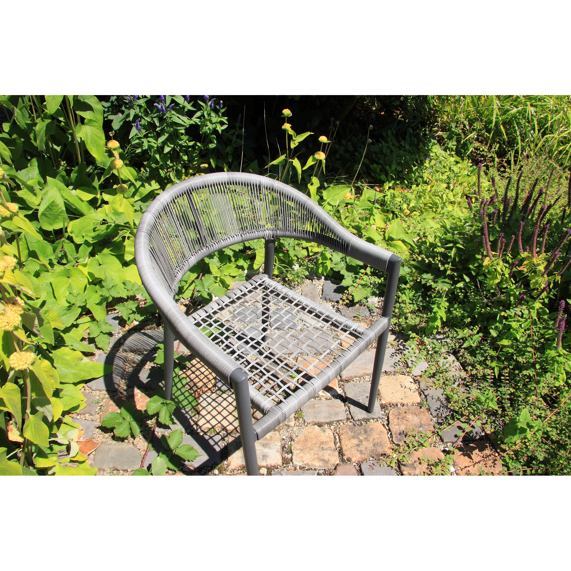 Gartensessel 'Brooklyn' anthrazit 4-teilig