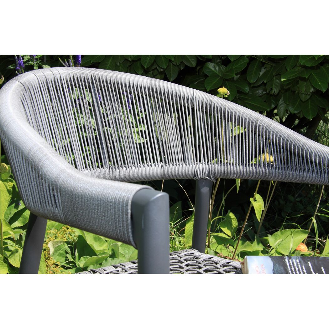 Gartensesselset 'Brooklyn' Aluminium anthrazit 4 Stück