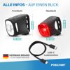LED-Beleuchtungsset mit Frontlicht, Rücklicht und USB-C Kabel