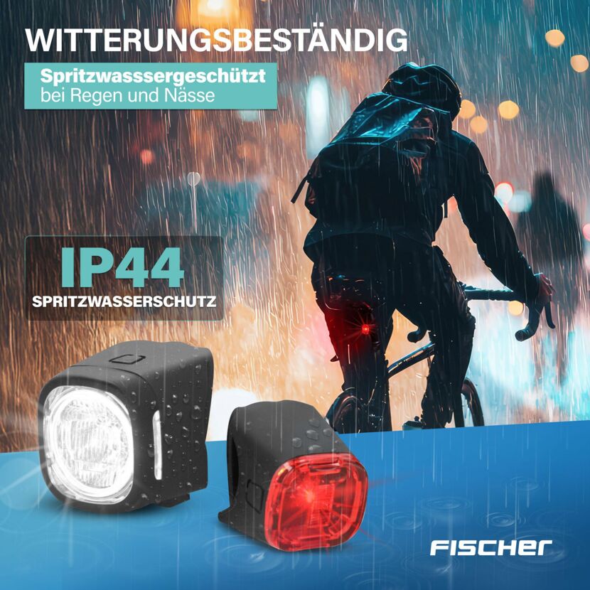 LED-Beleuchtungsset 'Square' Akku 40/20 Lux mit Halterung
