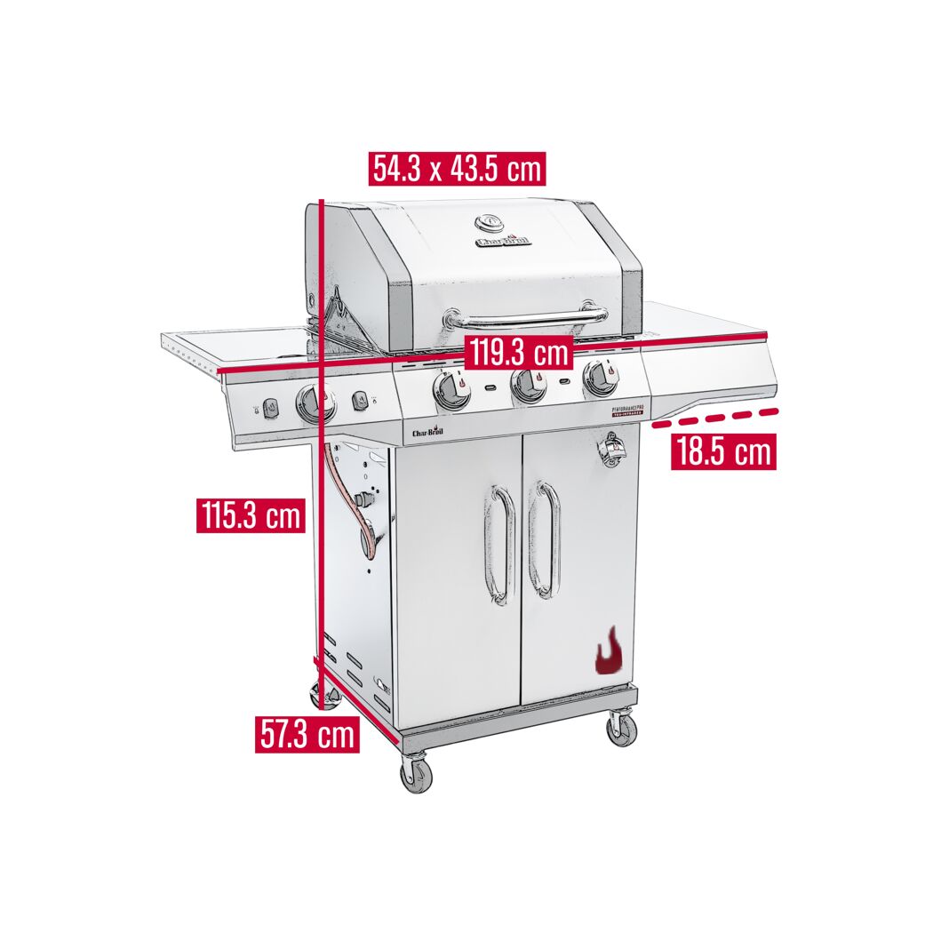 Gasgrill 'Performance PRO S 3' mit 3 Brennern & TRU-Infrared