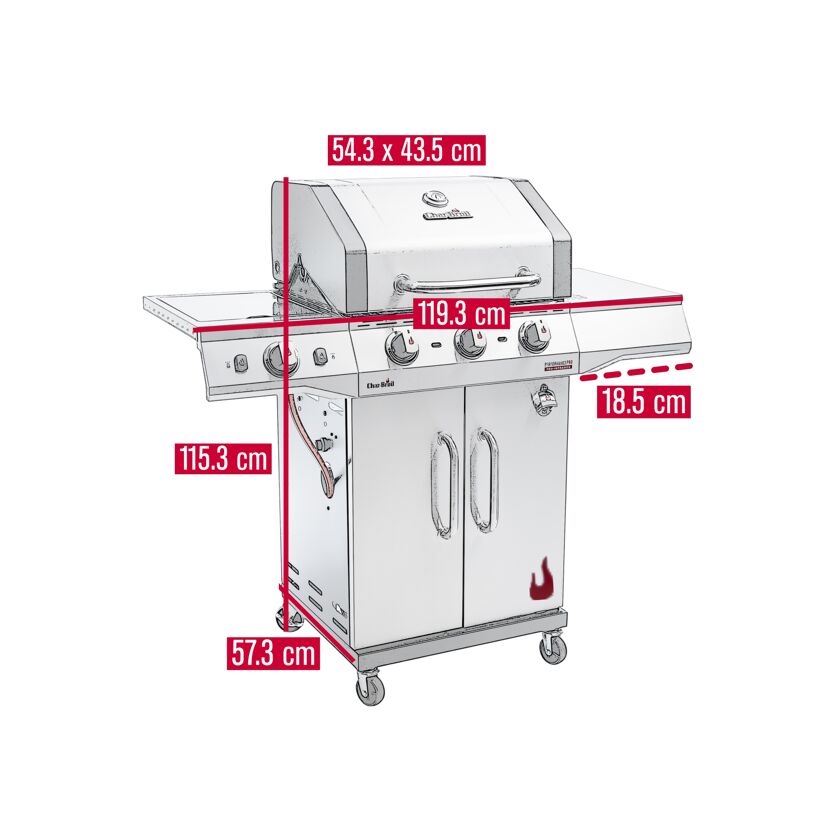 Gasgrill 'Performance PRO S 3' mit 3 Brennern & TRU-Infrared