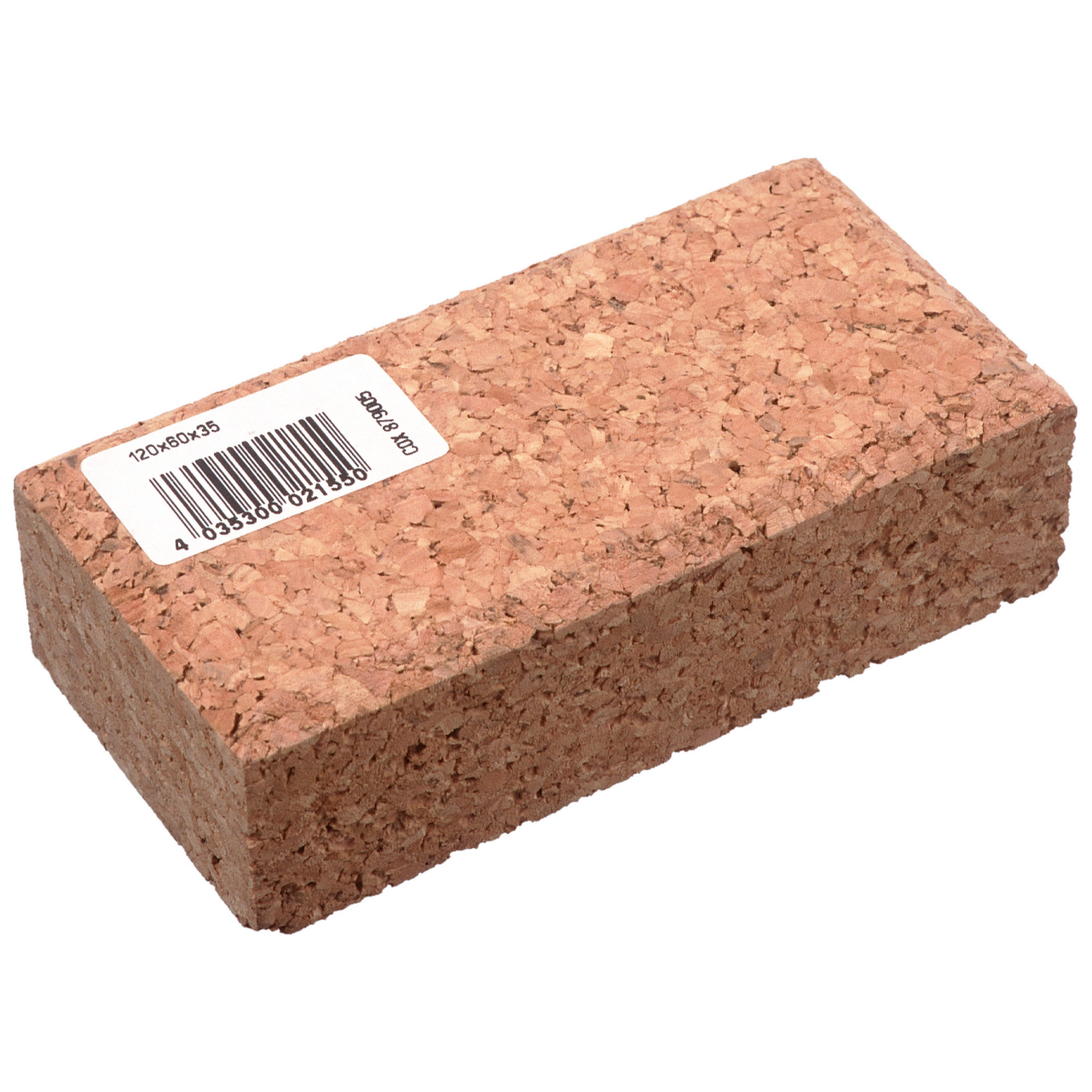 Schleifklotz Kork 120 x 60 x 35 mm