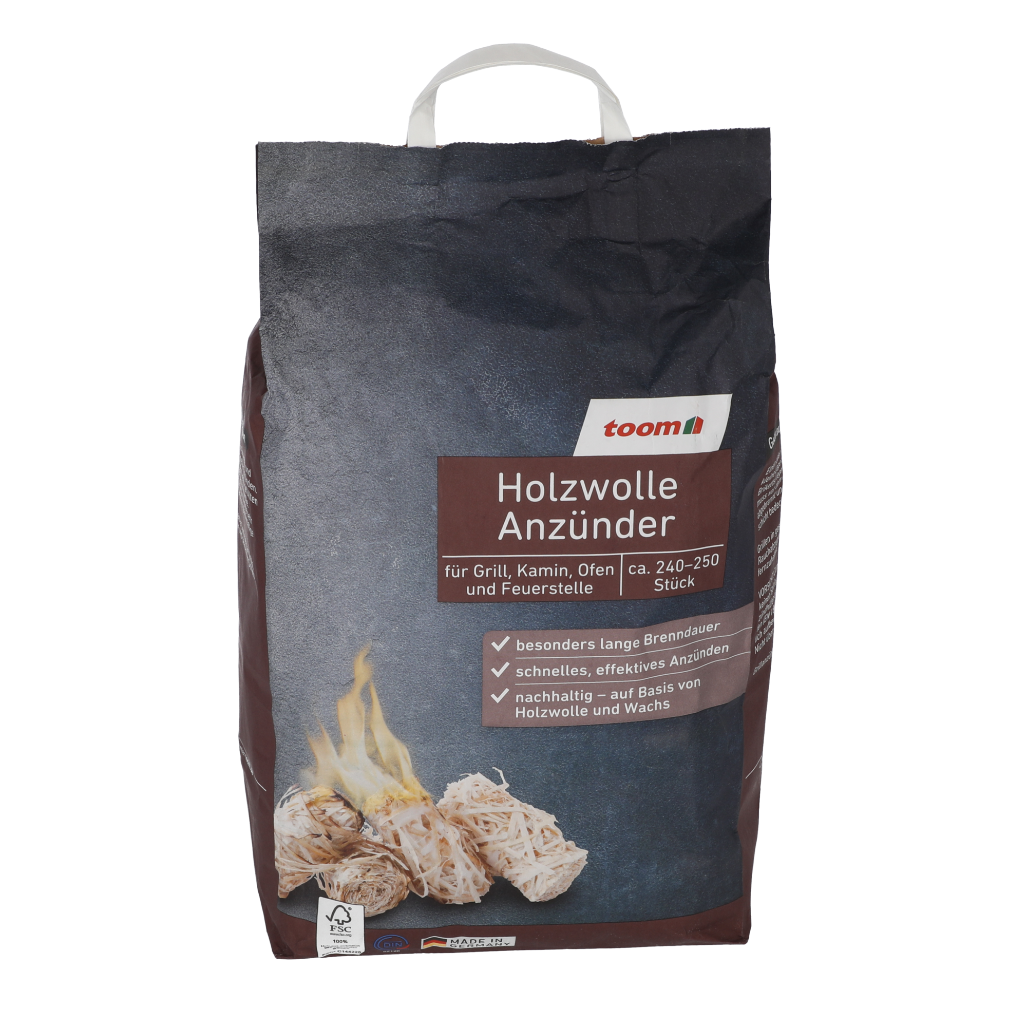 Grillanzünder Holzwolle 250 Stück