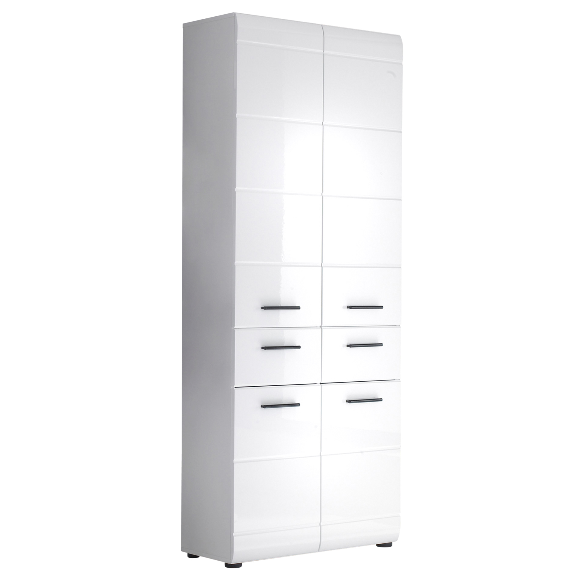 Hochschrank 'Gloss' weiß Hochglanz 60 x 182 x 31 cm