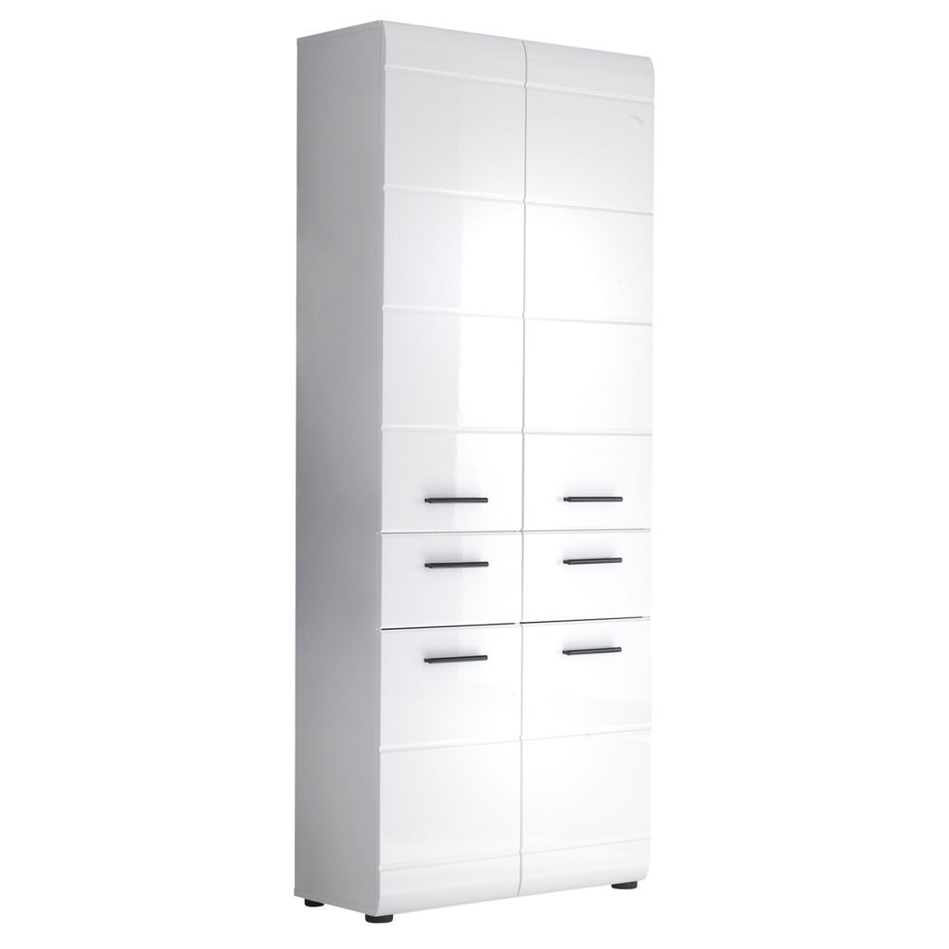 Hochschrank 'Gloss' weiß Hochglanz 60 x 182 x 31 cm