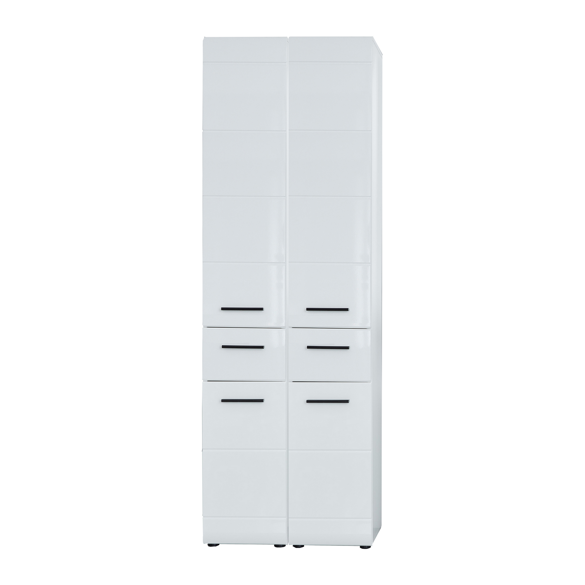 Hochschrank 'Gloss' weiß Hochglanz 60 x 182 x 31 cm