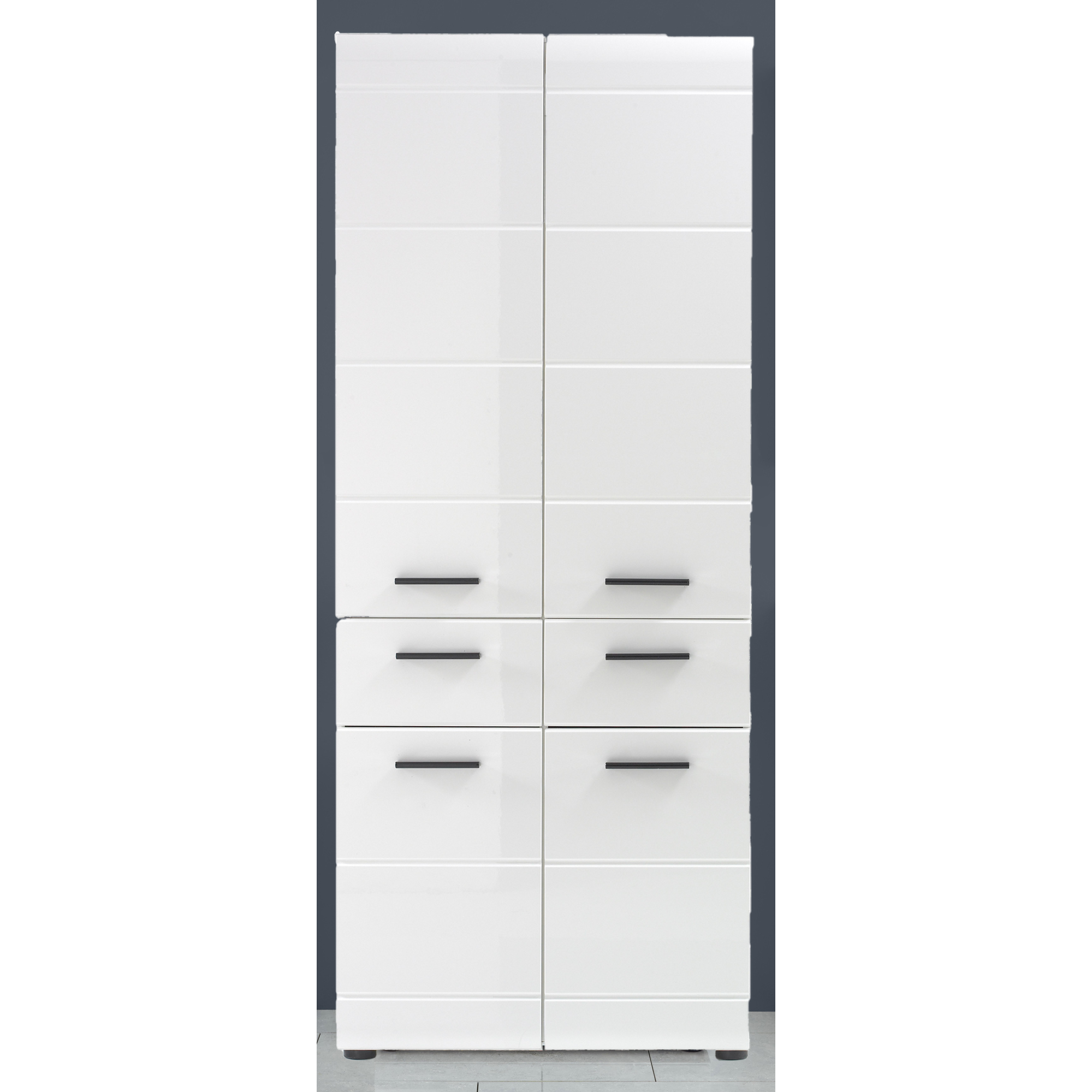 Hochschrank 'Gloss' weiß Hochglanz 60 x 182 x 31 cm