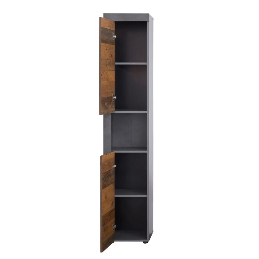 Hochschrank 'Indy' Old Wood 36 x 184 x 31 cm