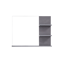 Spiegel 'Indy' grau 72 x 57 x 20 cm