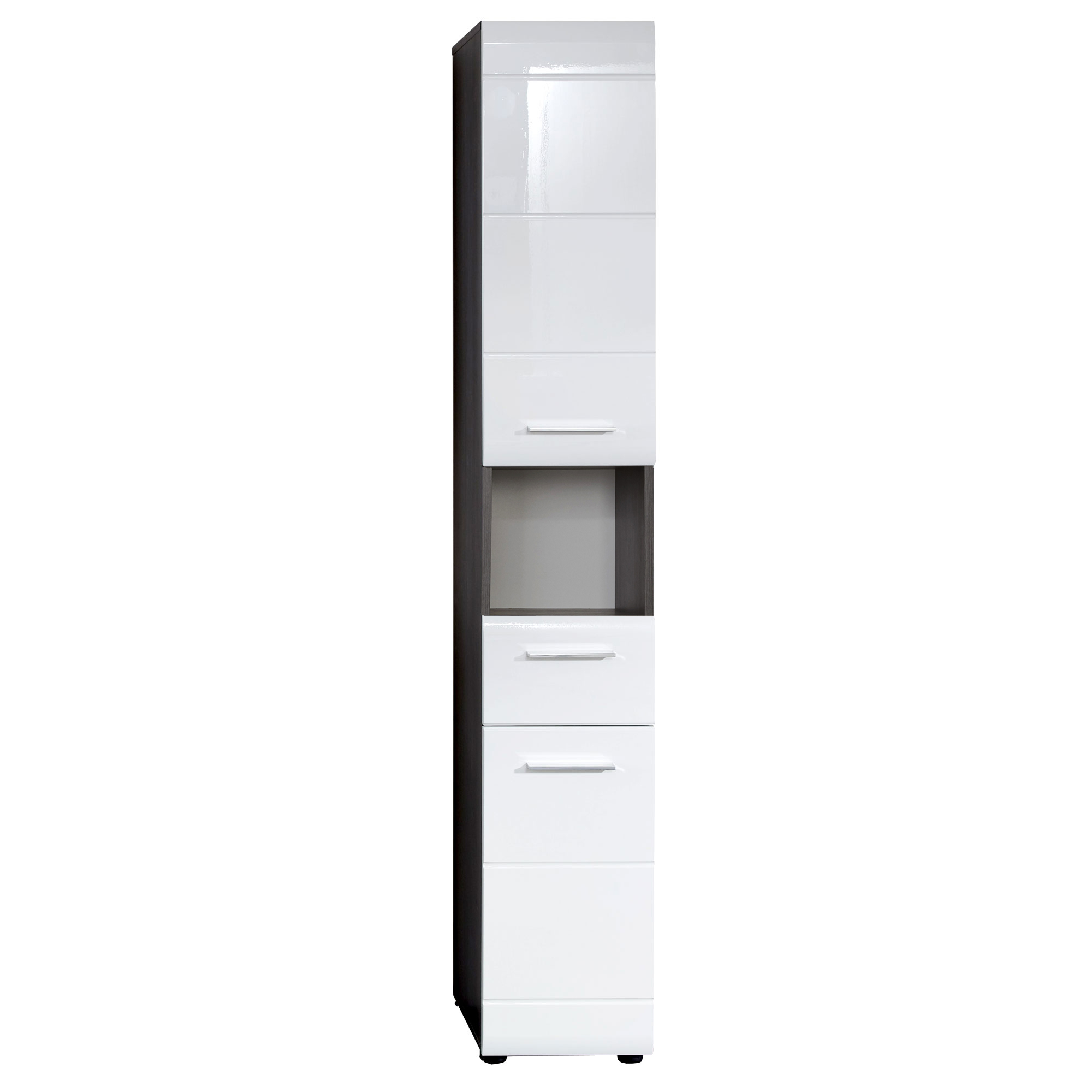 Hochschrank 'Skin' weiß Hochglanz 30 x 182 x 31 cm