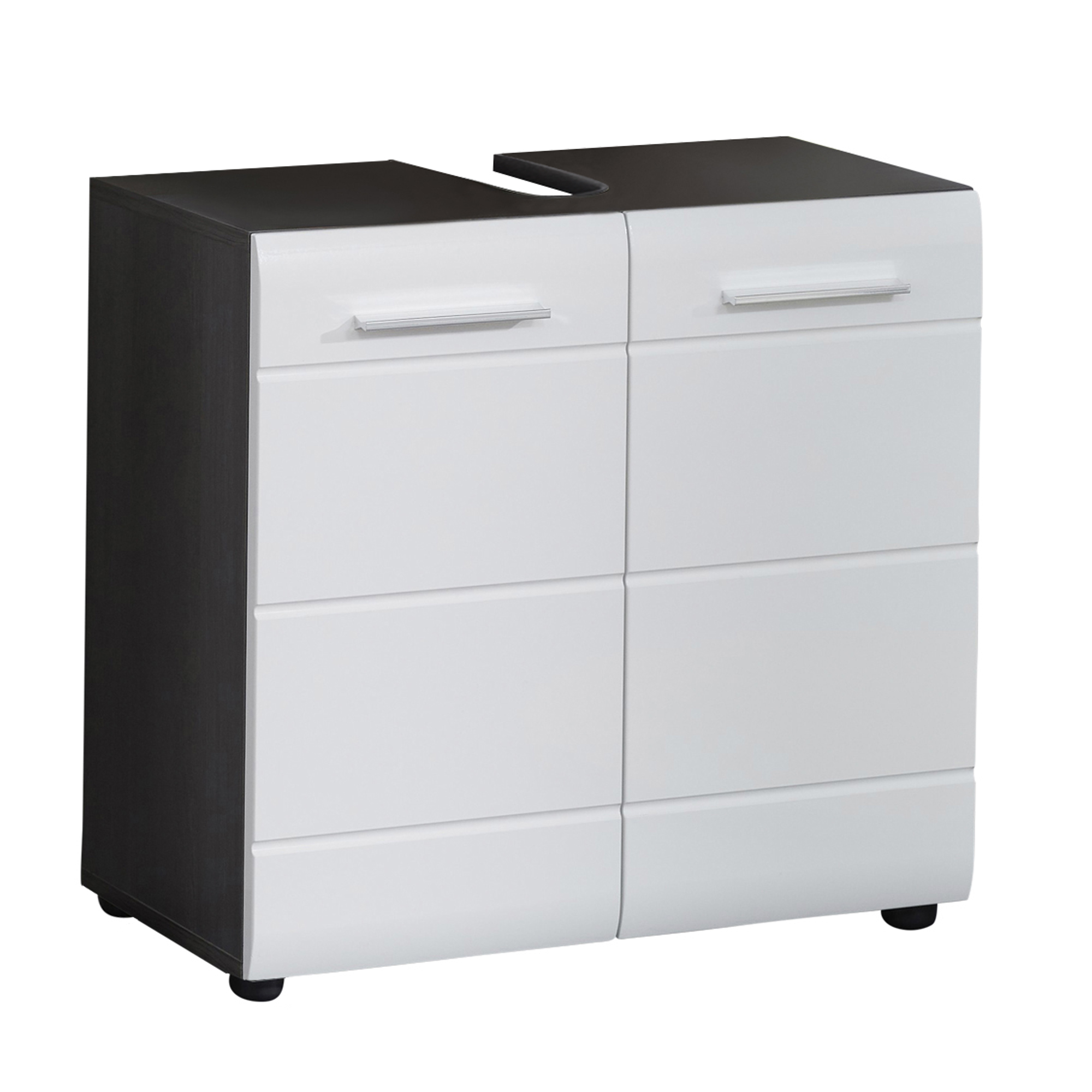 Waschbeckenunterschrank 'Skin' weiß Hochglanz 60 x 57 x 31 cm