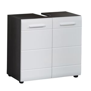 Waschbeckenunterschrank 'Skin' weiß Hochglanz 60 x 57 x 31 cm