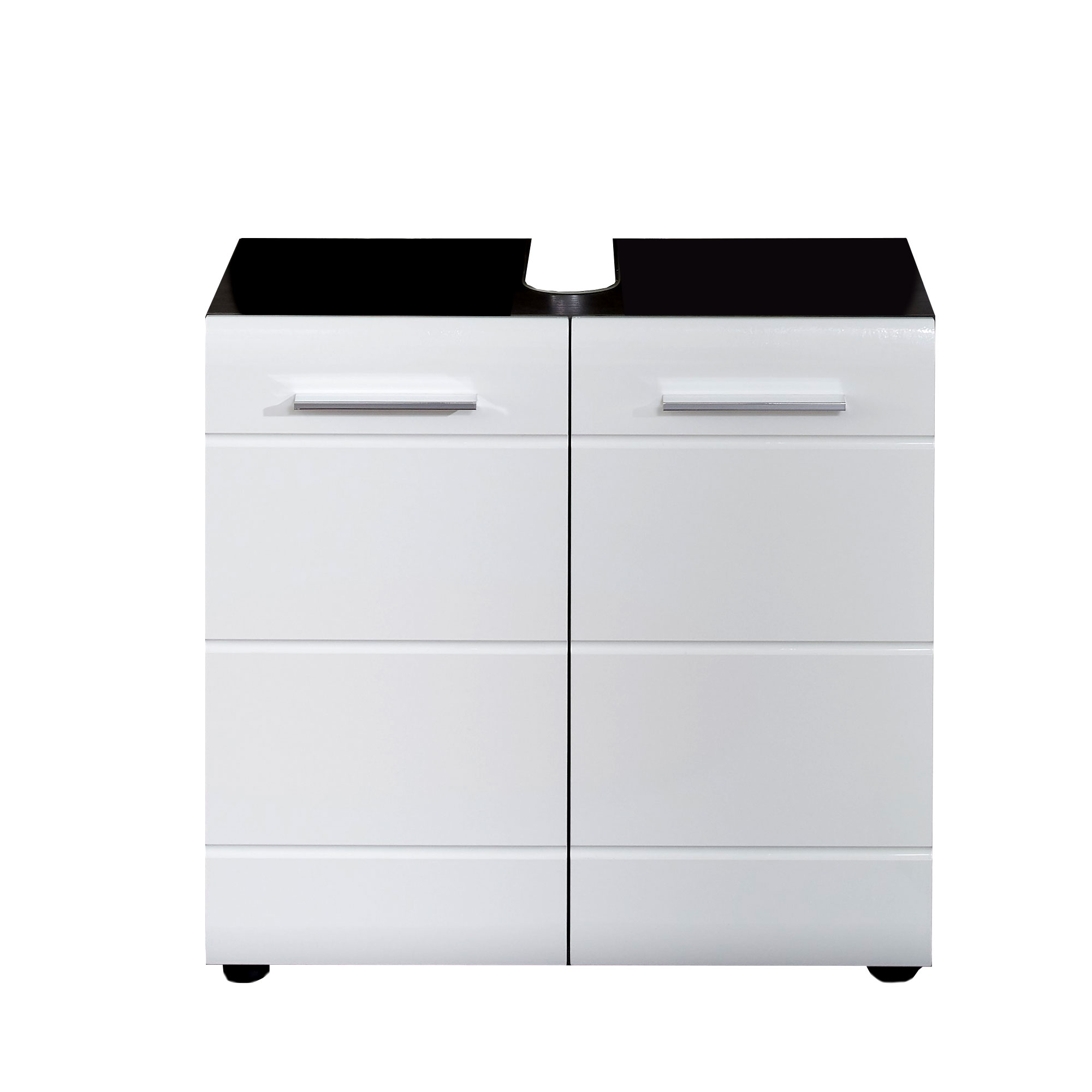 Waschbeckenunterschrank 'Skin' weiß Hochglanz 60 x 57 x 31 cm