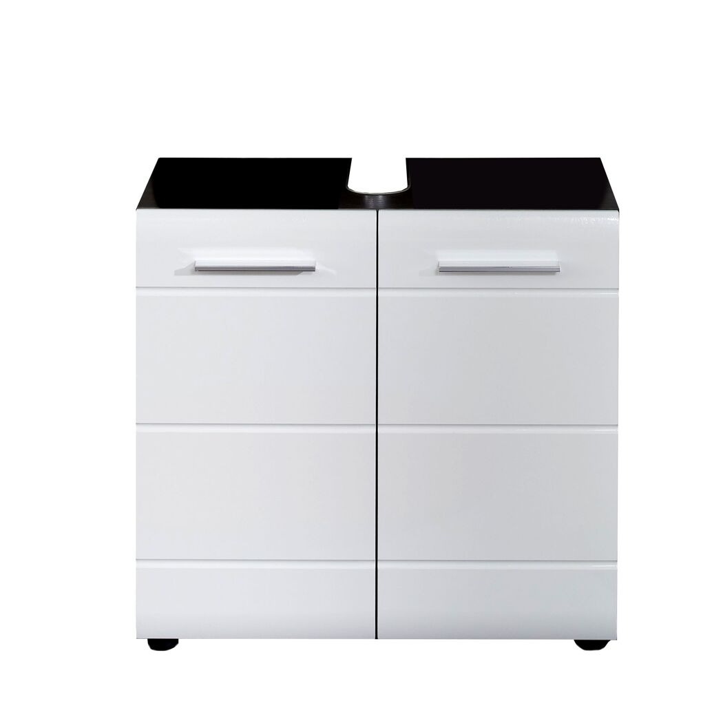 Waschbeckenunterschrank 'Skin' weiß Hochglanz 60 x 57 x 31 cm