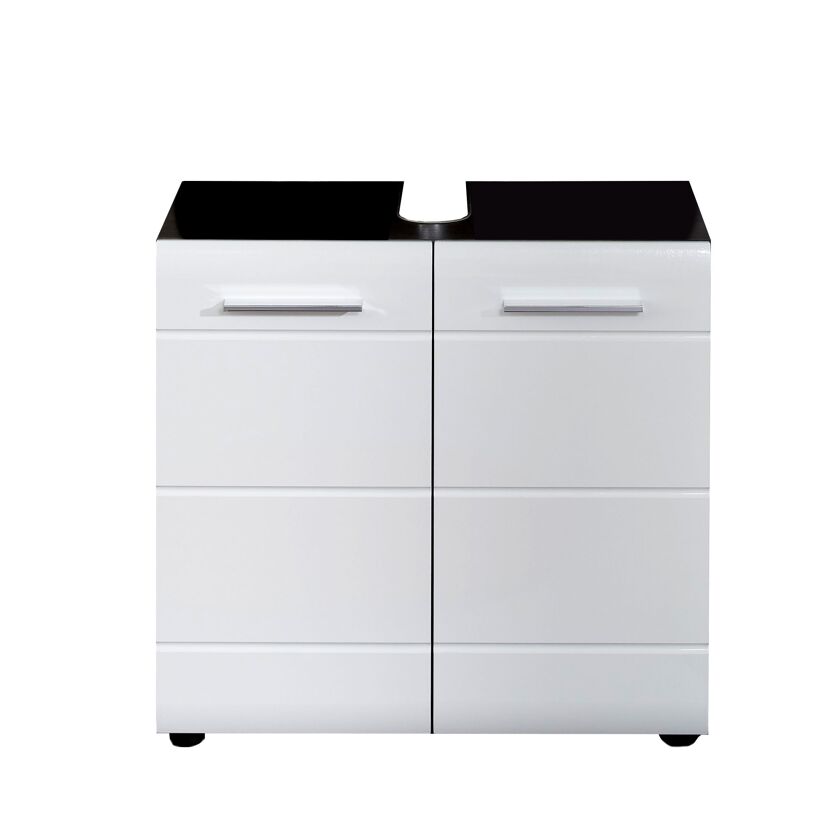Waschbeckenunterschrank 'Skin' weiß Hochglanz 60 x 57 x 31 cm