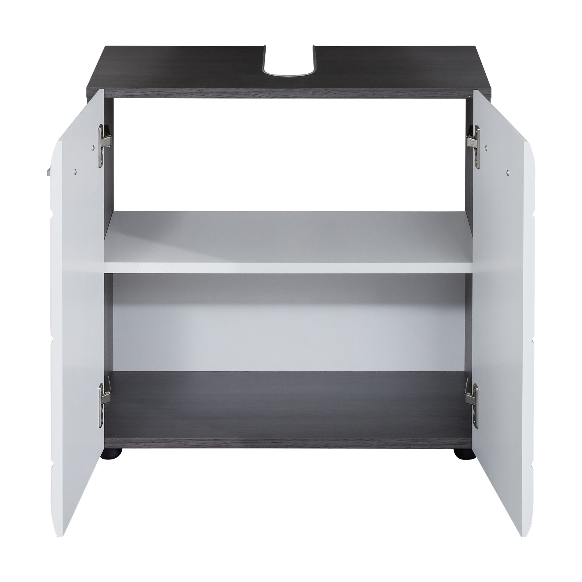 Waschbeckenunterschrank 'Skin' weiß Hochglanz 60 x 57 x 31 cm