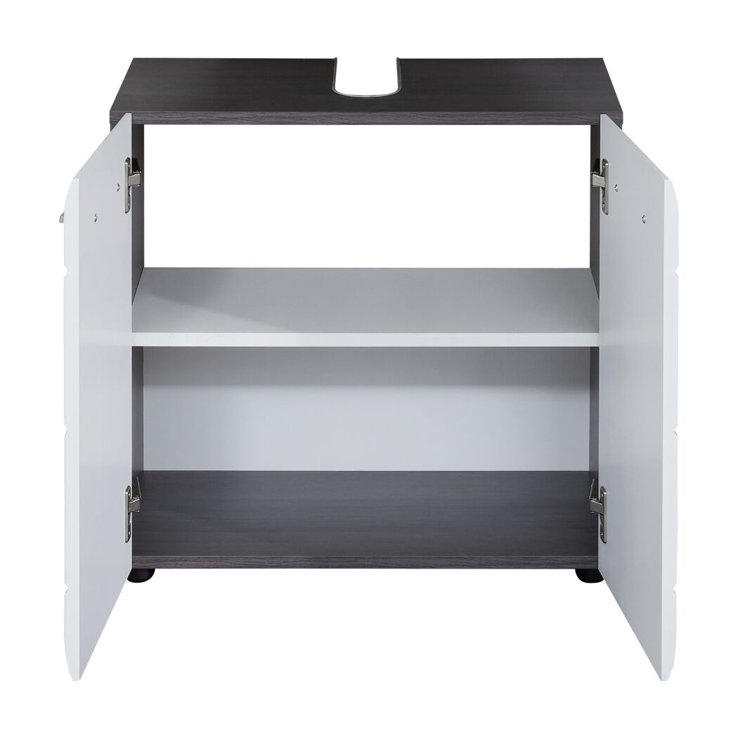 Waschbeckenunterschrank 'Skin' weiß Hochglanz 60 x 57 x 31 cm