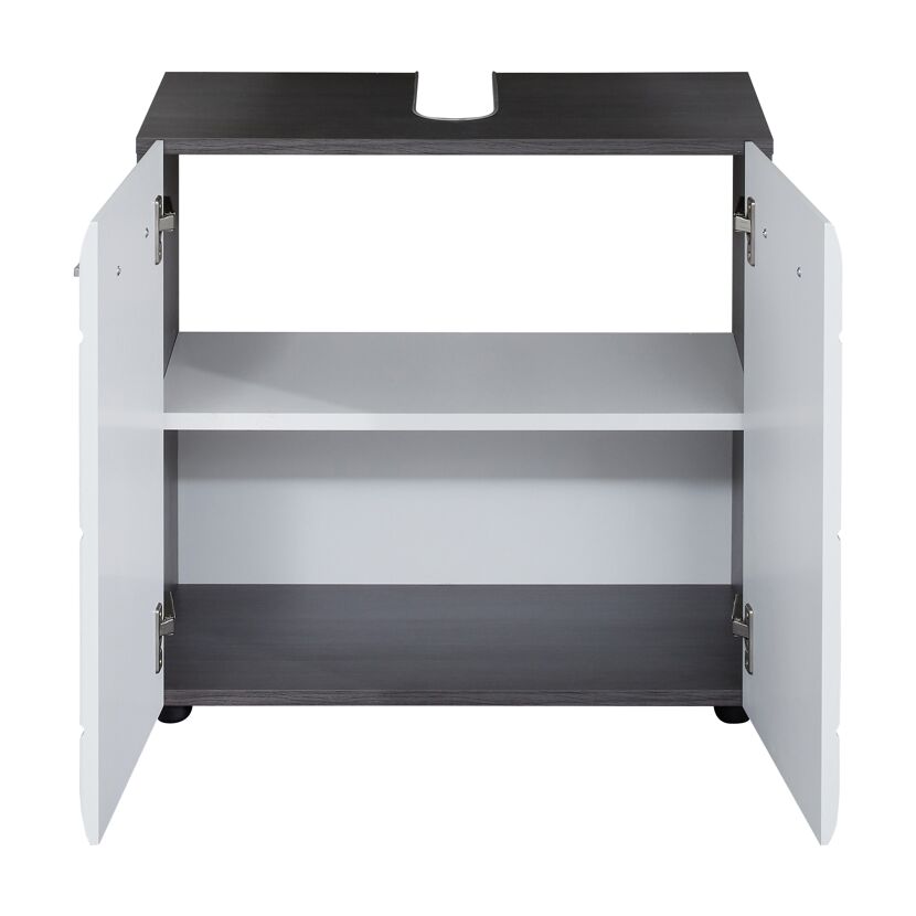 Waschbeckenunterschrank 'Skin' weiß Hochglanz 60 x 57 x 31 cm